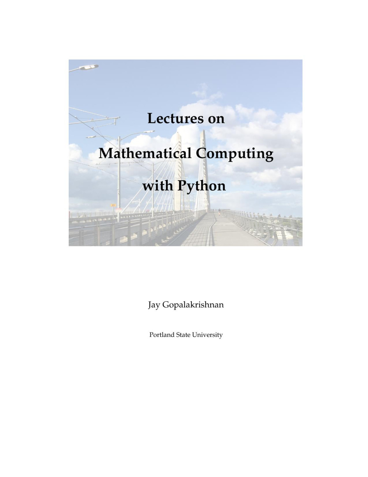 Lectures On Mathematical Computing With Python Jay Gopalakrishnan