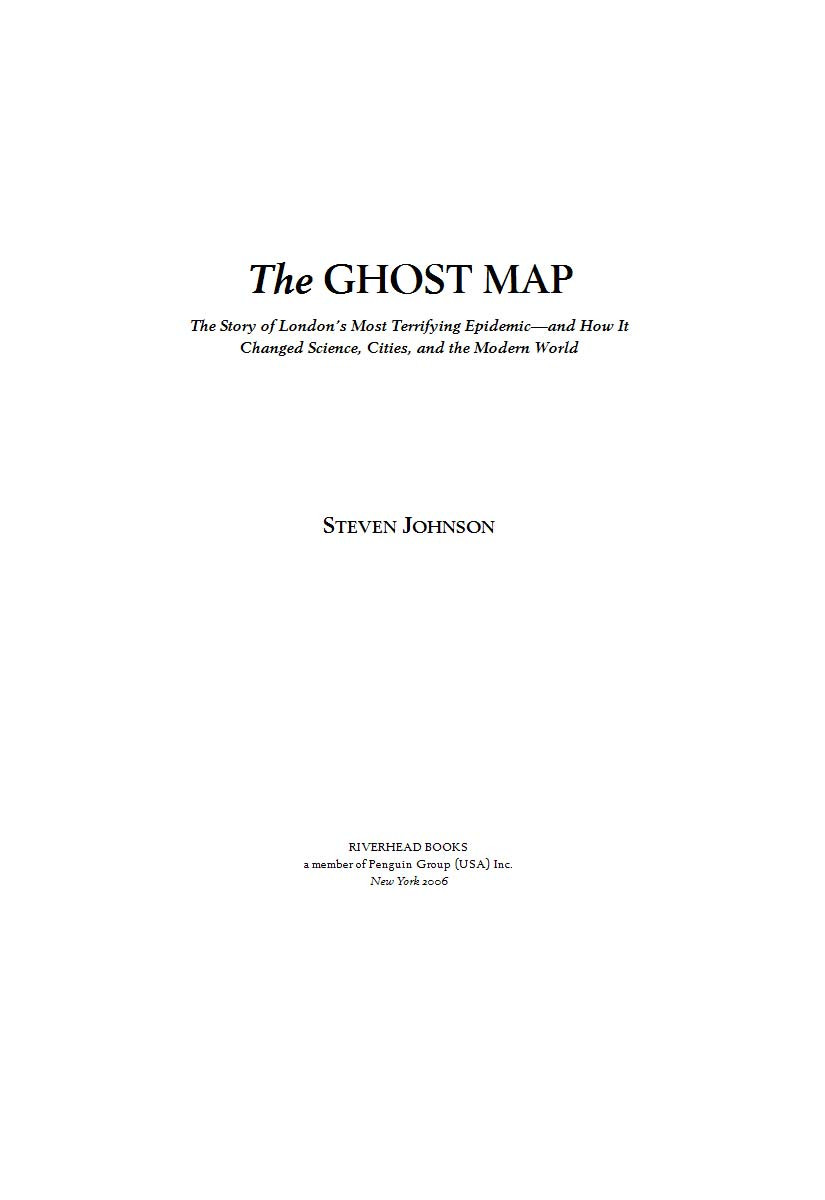 The Ghost Map Steven Johnson