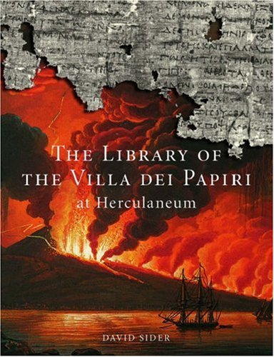 The Library Of The Villa Dei Papiri At Herculaneum First Edition Sider