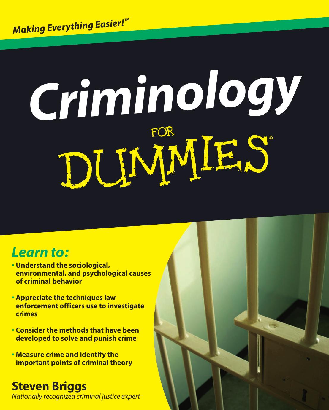 Criminology For Dummies 1st Steven Briggs
