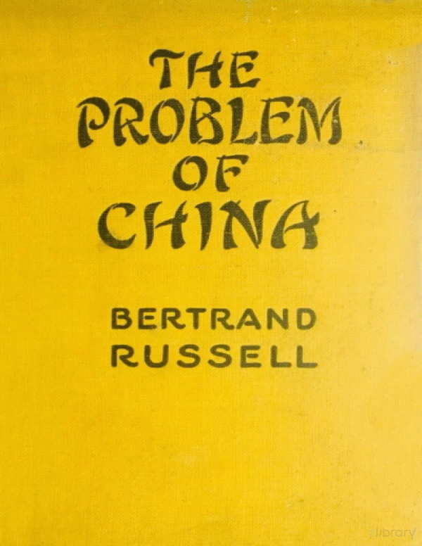 The Problem Of China Bertrand Russell