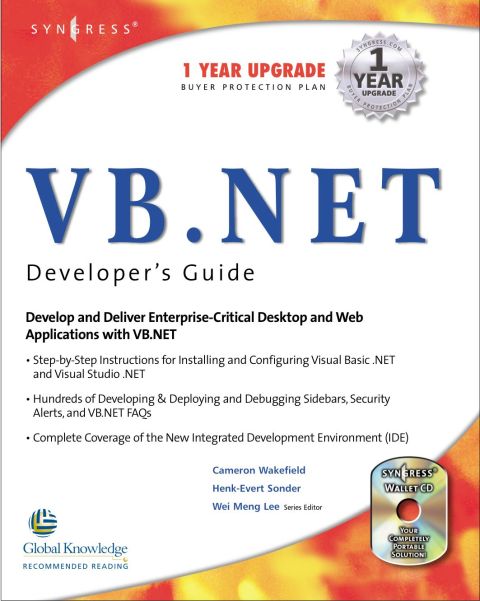 Vbnet Web Developers Guide Book And Cdrom Cameron Wakefield Et Al