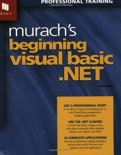 Murachs Beginning Visual Basic Net First Edition Prince Anne