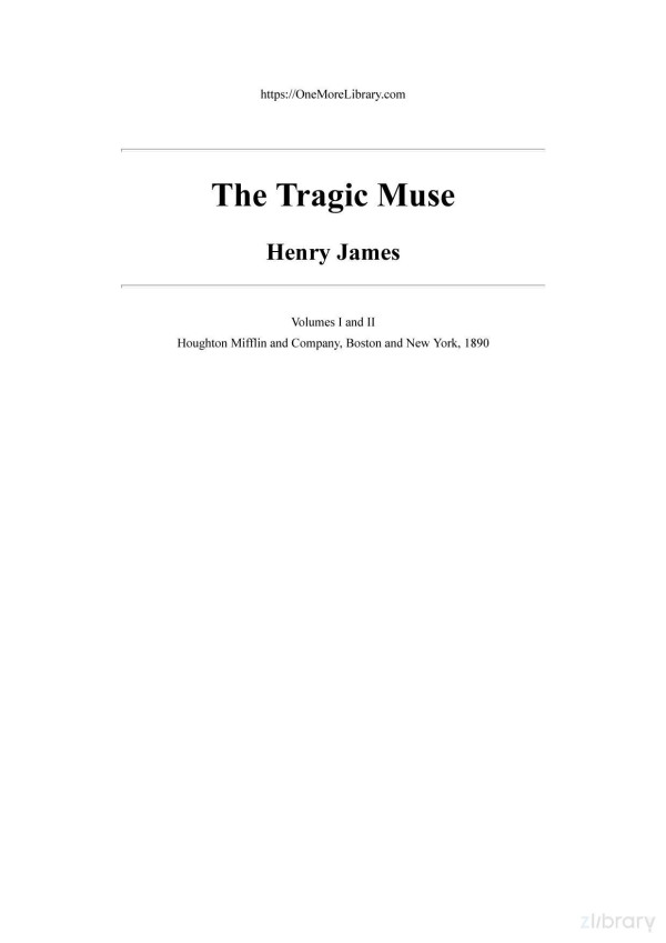 The Tragic Muse Henry James