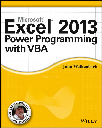 Excel 2013 Power Programming With Vba 1st Edition Walkenbach