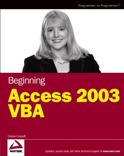 Beginning Access 2003 Vba Subsequent Gosnell Denise M