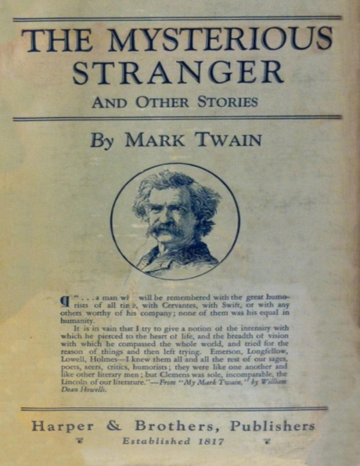 The Mysterious Stranger And Other Stories Mark Twain
