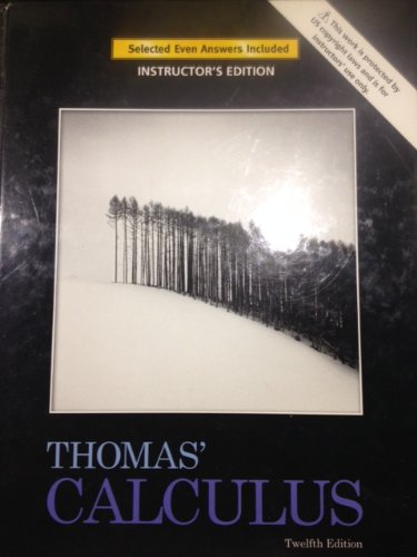 Thomas Calculus Early Transcendentals 12e 12th George B Thomas Jr
