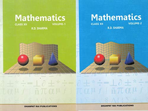Mathematics For Class 12 By R D Sharma Set Of 2 Volume 201819 Session Rd Sharma