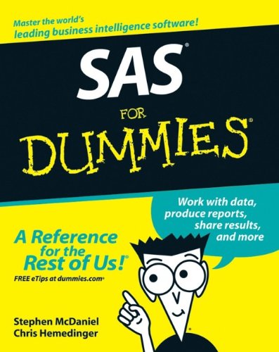 Sas For Dummies 1st Edition Stephen Mcdaniel Chris Hemedinger