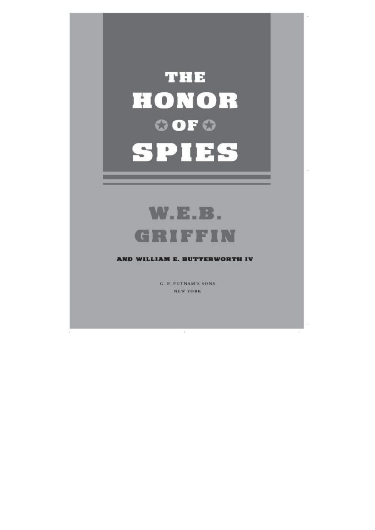 The Honor Of Spies Web Griffin