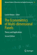 The Econometrics Of Multidimensional Panels 2nd Edition Laszlo Matyas
