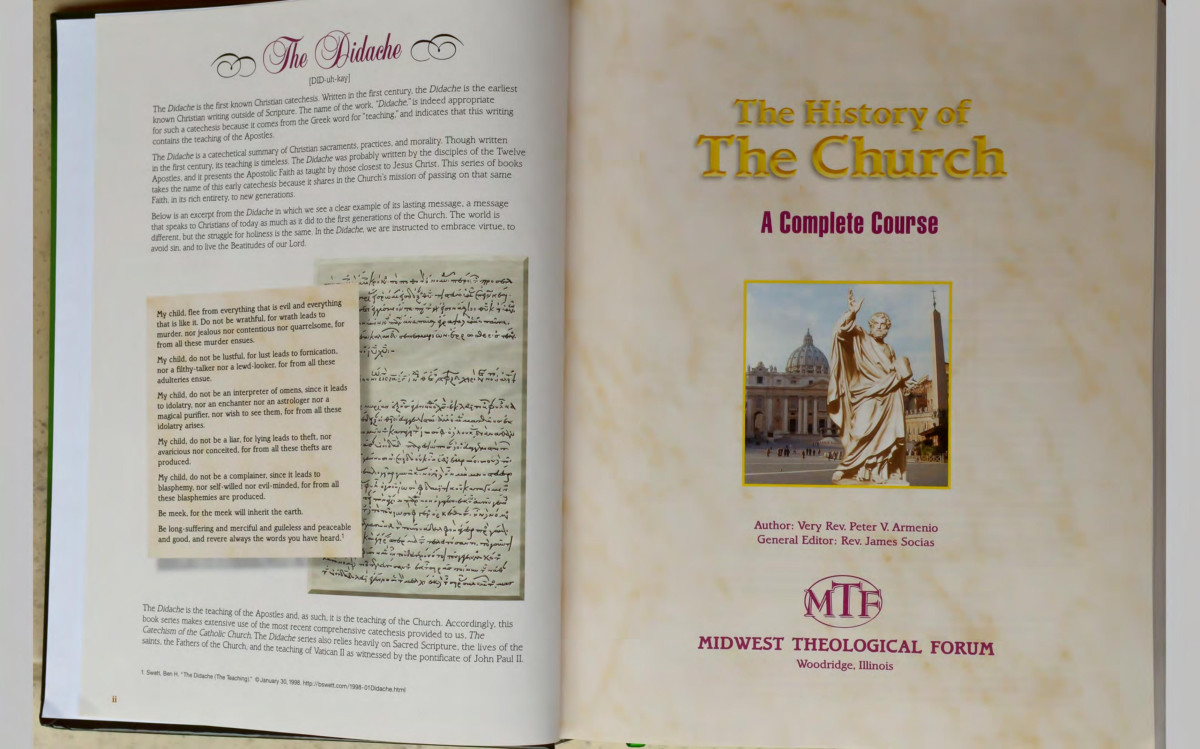 The History Of The Church The Didache Series 1st Peter V Armenio