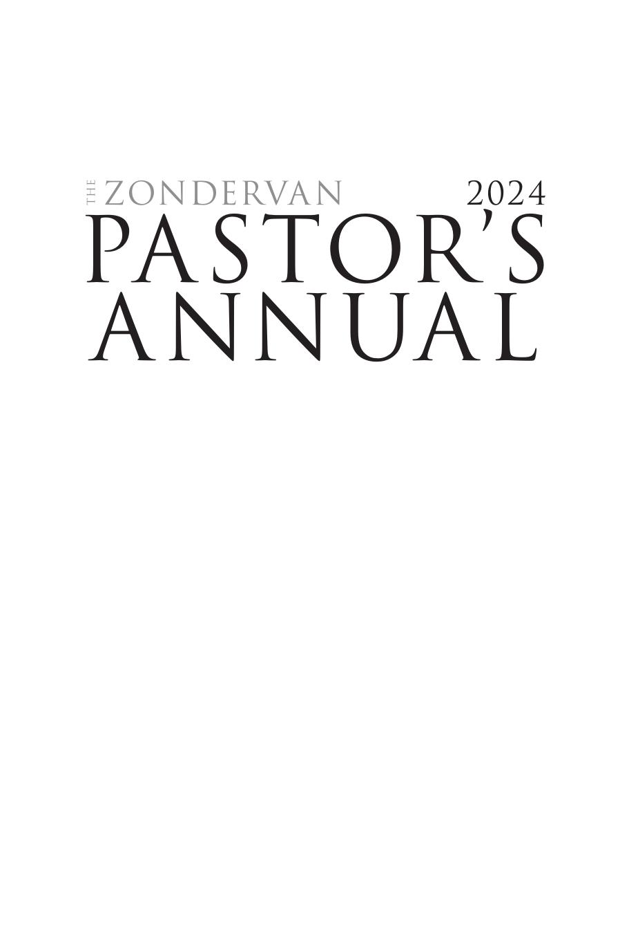 2024 Pastors Annual T T Crabtree