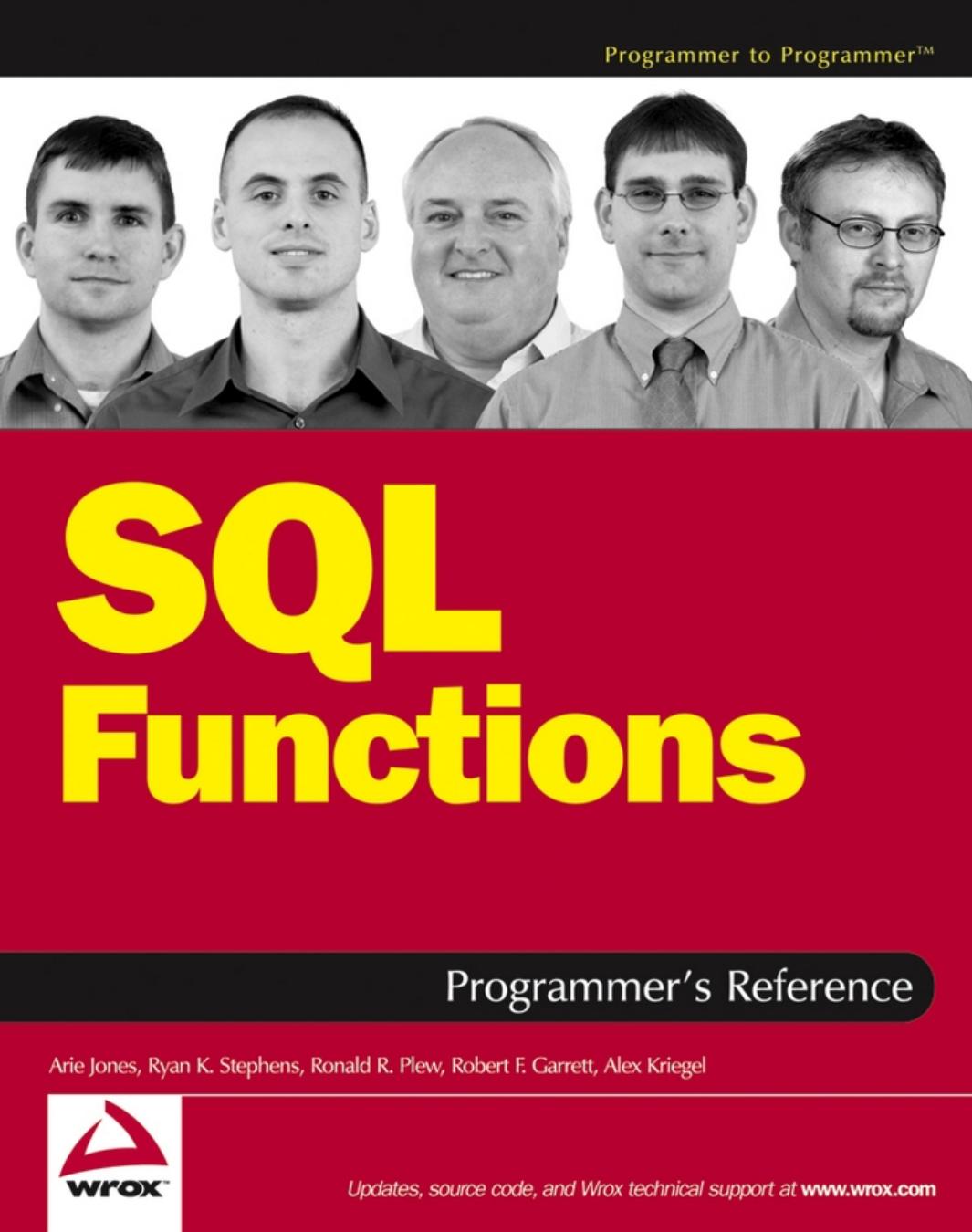 Sql Functions Programmers Reference Arie Jones