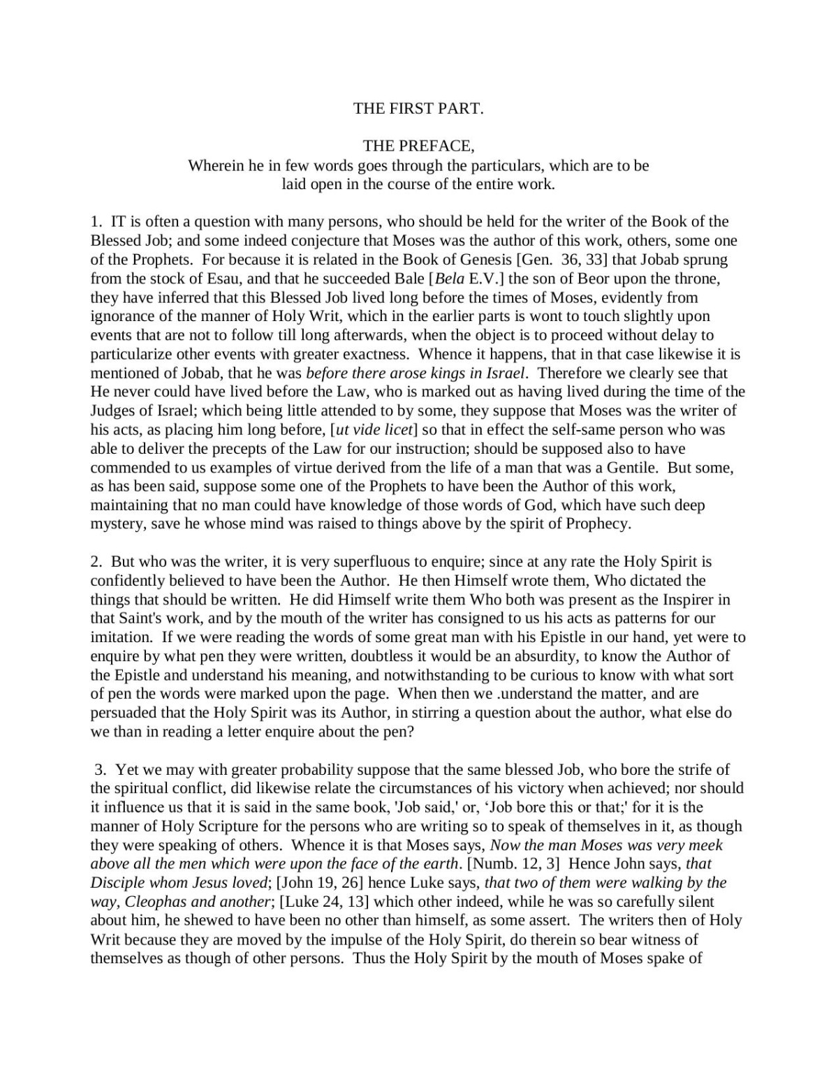 Moralia In Job Or Morals On The Book Of Job Vol 1 Parts 1 And 2 Books 110 Moralia In Job Morals On The Book Of Job New Gregory The Great