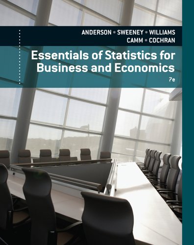 Essentials Of Statistics For Business And Economics Book Only 7th Edition Anderson