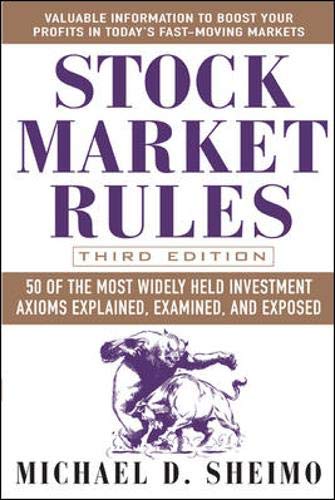 Stock Market Rules 50 Of The Most Widely Held Investment Axioms Explained Examined And Exposed 3rd Edition Sheimo