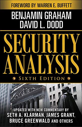 Security Analysis Principles And Technique Professional Finance Investment 6th Edition Benjamin Graham