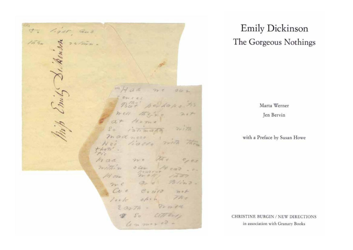 The Gorgeous Nothings Emily Dickinsons Envelope Poems First Edition Dickinson