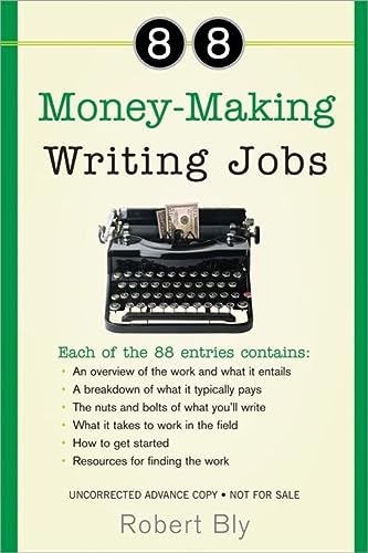 88 Moneymaking Writing Jobs Bly Robert