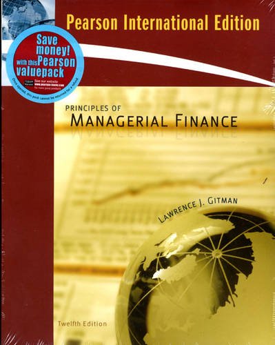 Principles Of Managerial Finance International Ed Of 12th Revised Ed Gitman
