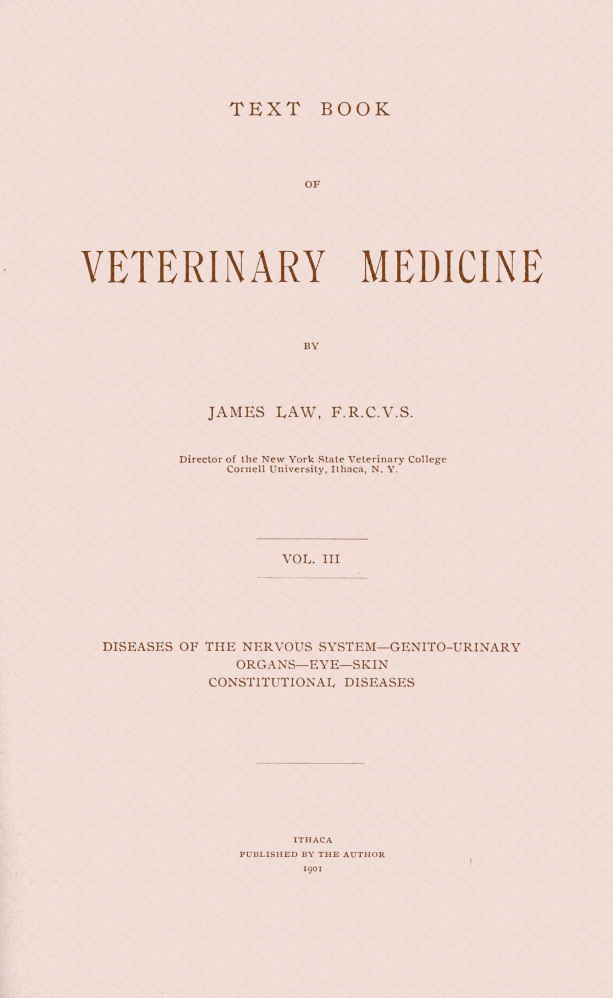 Text Book Of Veterinary Medicine James Law