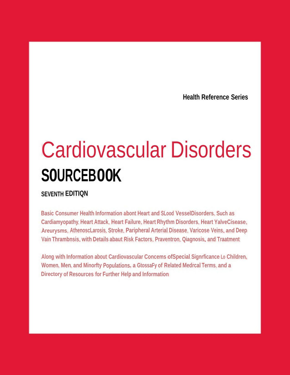 Cardiovascular Disorders Sourcebook Angela L Williams