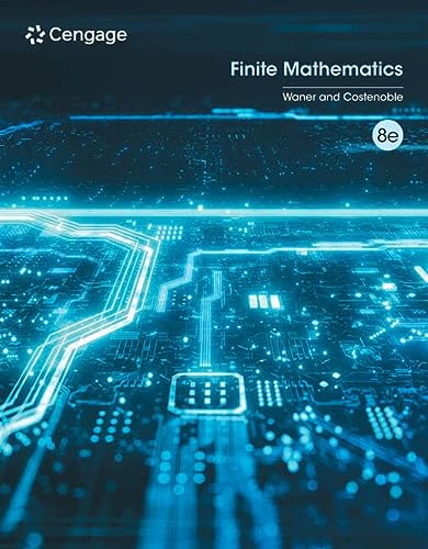 Finite Mathematics 8e 8th Stefan Waner Steven Costenoble
