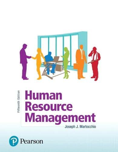 Human Resource Management 15e 15th Joseph Martocchio