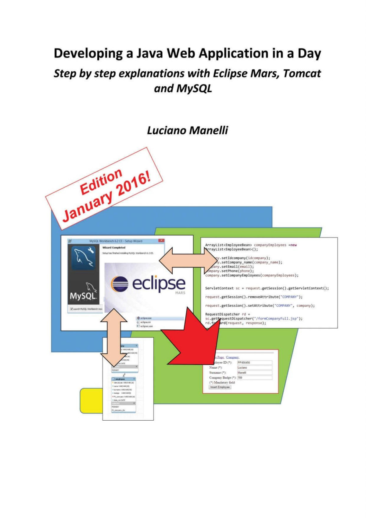 Developing A Java Web Application In A Day Step By Step Explanations With Eclipse Mars Tomcat And Mysql Java Web Programming Book 1 Luciano Manelli