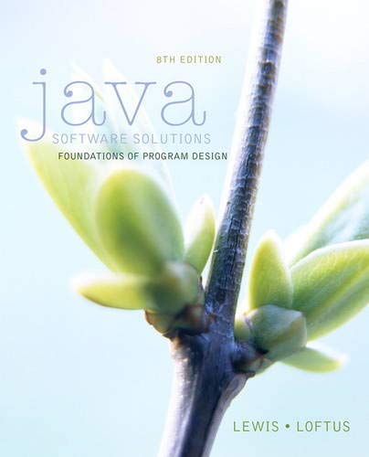 Java Software Solutions 8th Edition 8th Edition Lewis John
