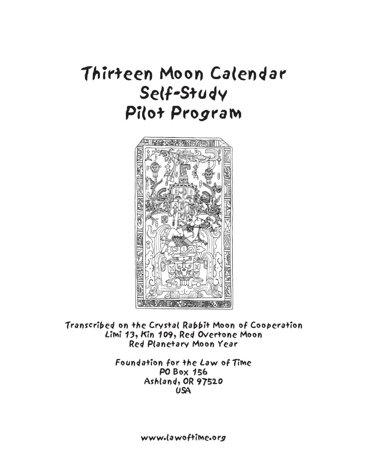 Thirteen Moon Calendar Selfstudy Pilot Program Unknown