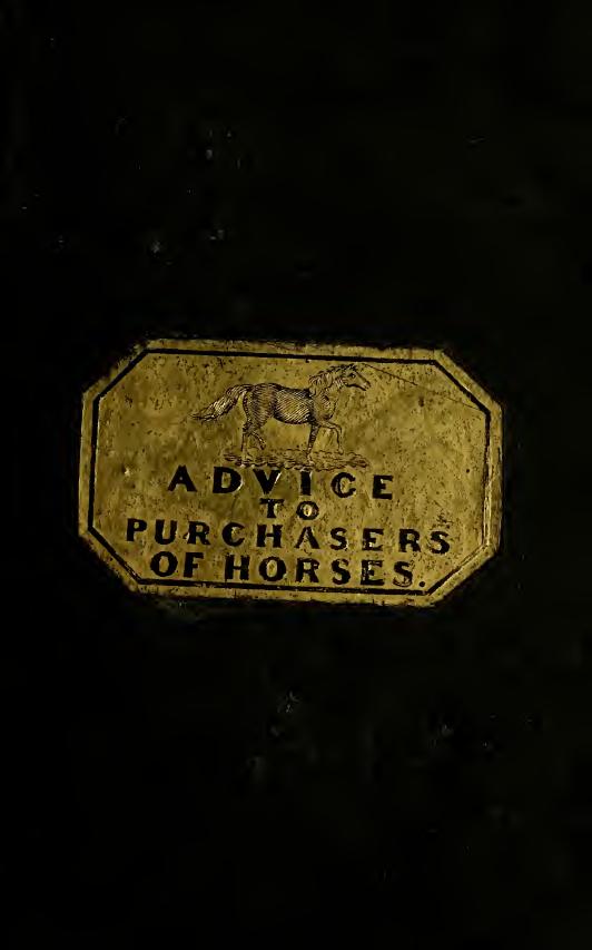 Advice To Purchasers Of Horses Being A Short And Familiar Treatise On The External Conformation Of The Horse The Nature Of Soundness Unsoundness For Discovering Unsoundnesses Prior To J Stewart