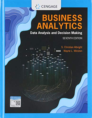Business Analytics Data Analysis Decision Making Mindtap Course List 7th Edition Albright