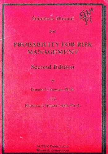 Probability For Risk Management 2nd Matthew J Hassett Donald G Stewart