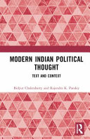Modern Indian Political Thought Text And Context 1st Edition Bidyut Chakrabarty