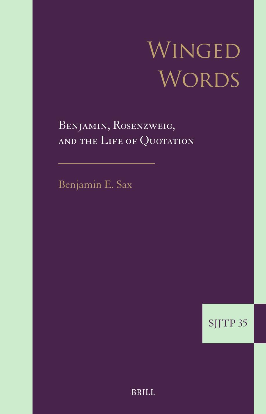 Winged Words Benjamin E Sax