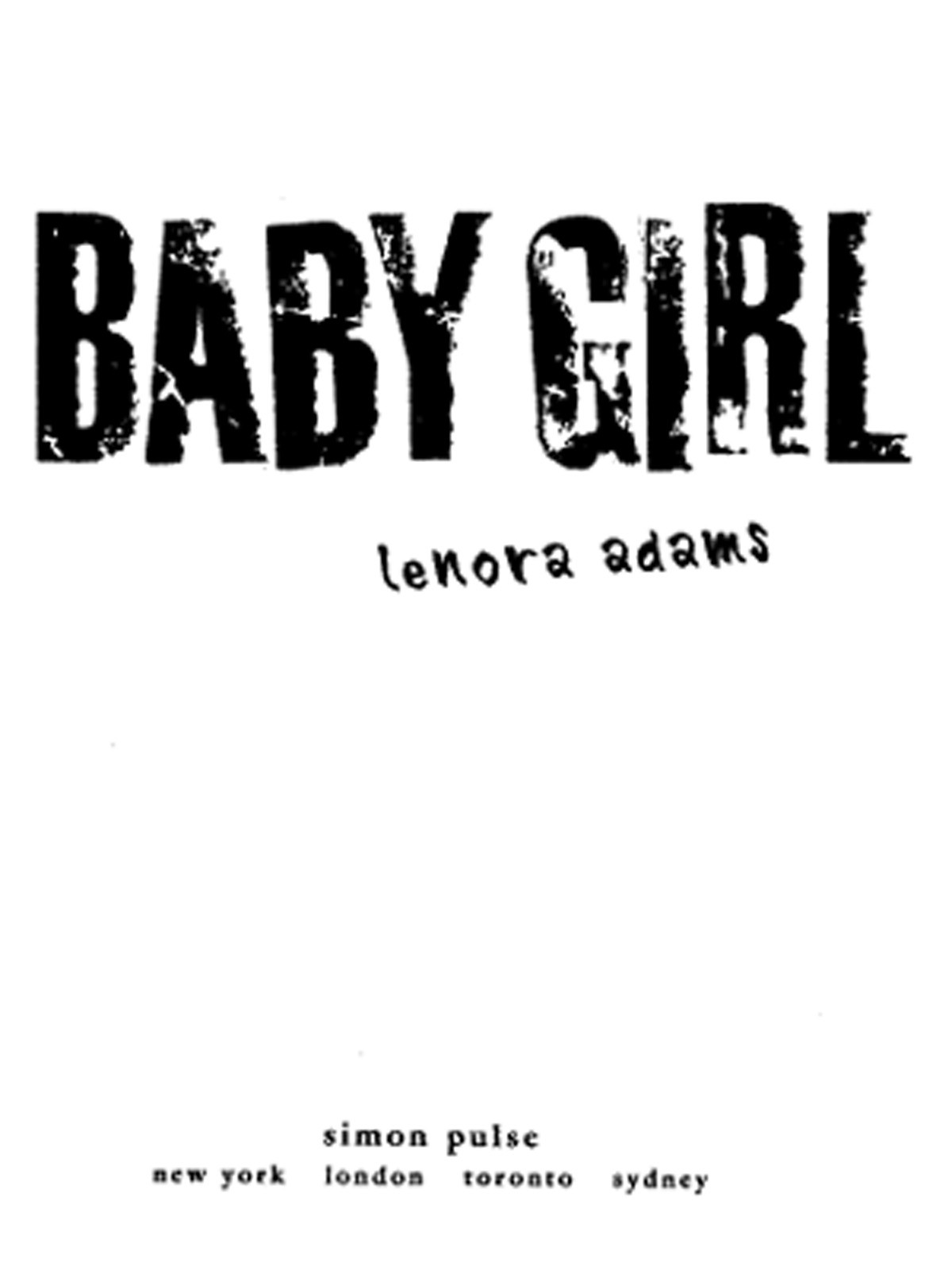 Baby Girl Lenora Adams