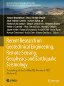 Recent Research On Geotechnical Engineering Remote Sensing Geophysics And Earthquake Seismology Mourad Bezzeghoud