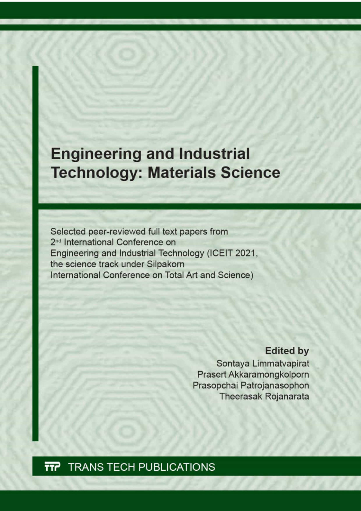 Engineering And Industrial Technology Materials Science Sontaya Limmatvapirat