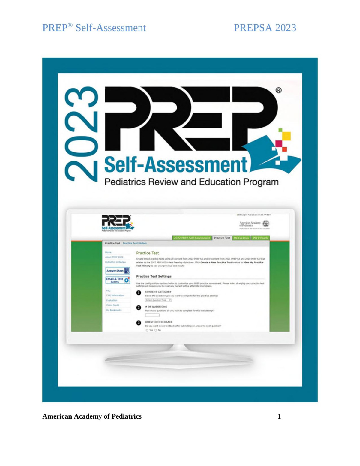 2023 Prep Selfassessment General Pediatrics Review Jan 202319430965american Academy Of Pediatrics American Academy Of Pediatrics