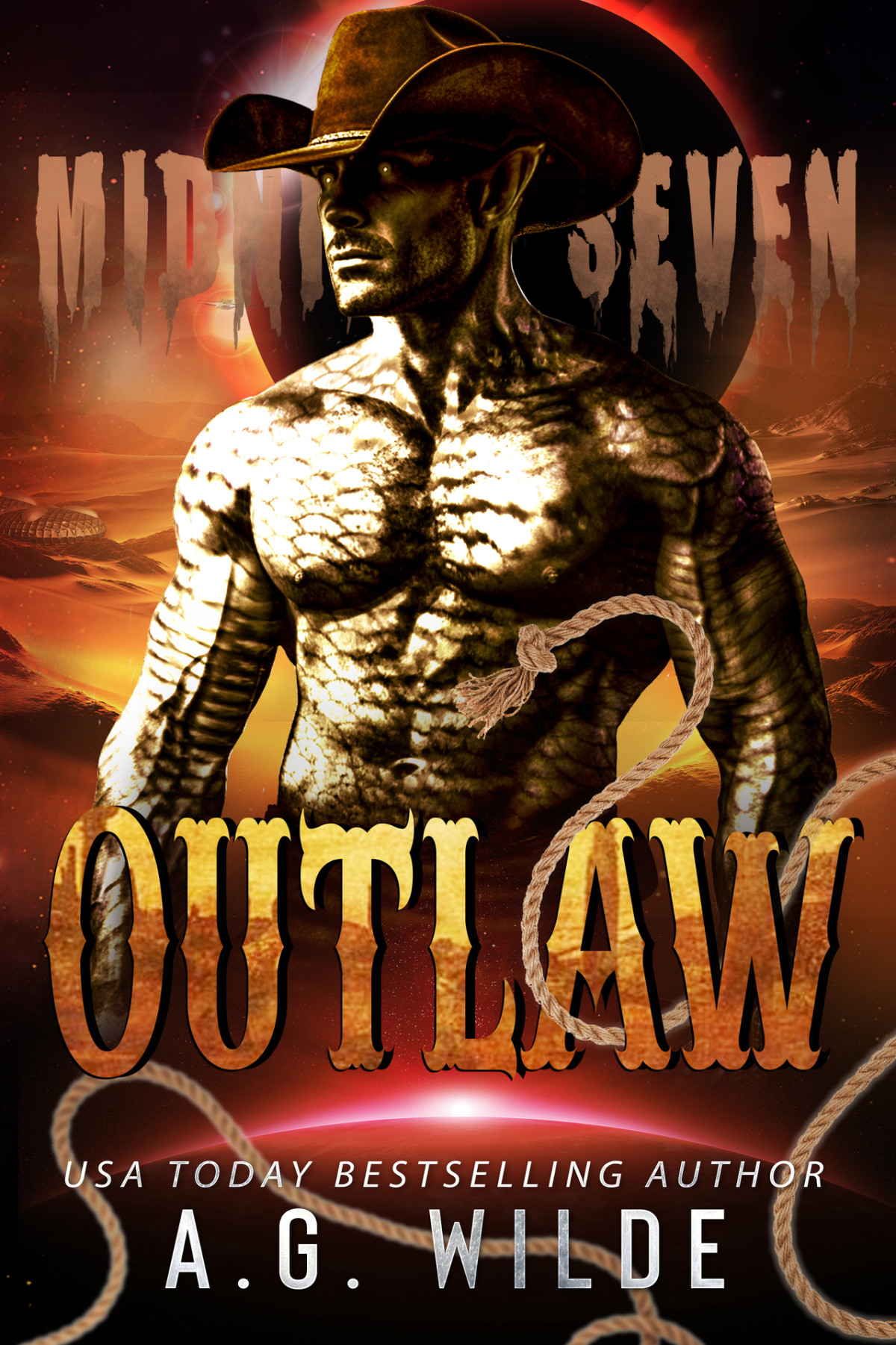 Outlaw A Scifi Alien Cowboy Romance The Midnight Seven Book 1 Ag Wilde
