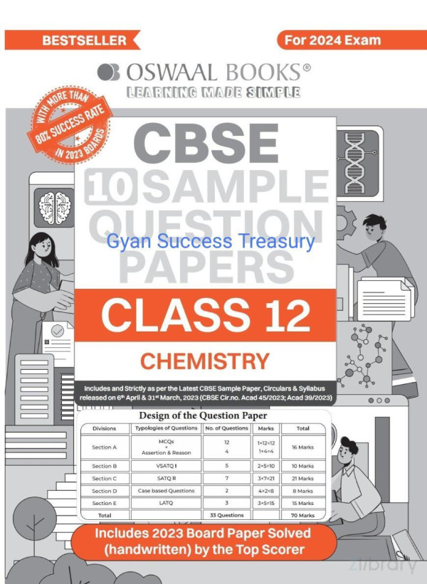 Chemistry Oswaal Sample Papers Class 12 202324 2024th Edition Oswaal