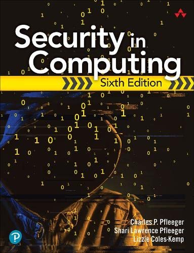 Security In Computing 6th Edition 6th Pfleeger Charles Pfleeger