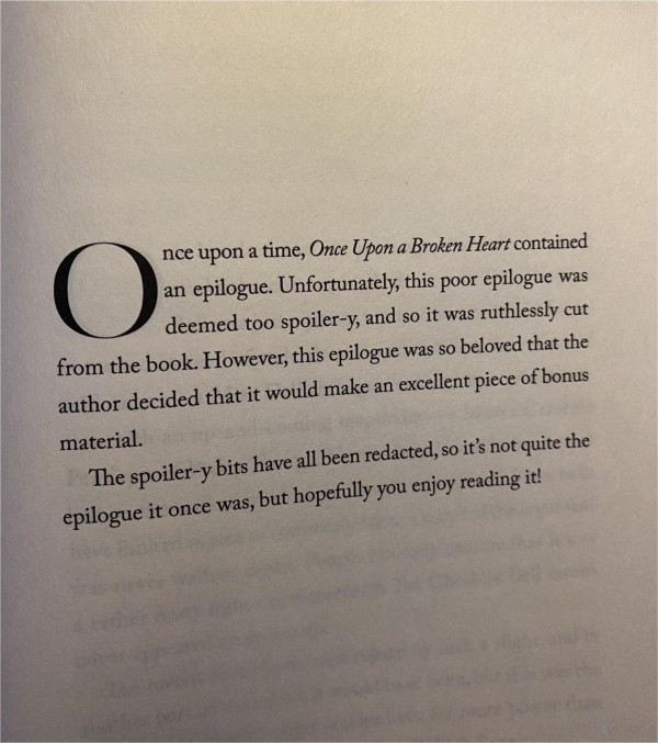 Deleted Epilogue From The Ballad Of Never After Once Upon A Broken Heart 2 1st Edition Stephanie Garber