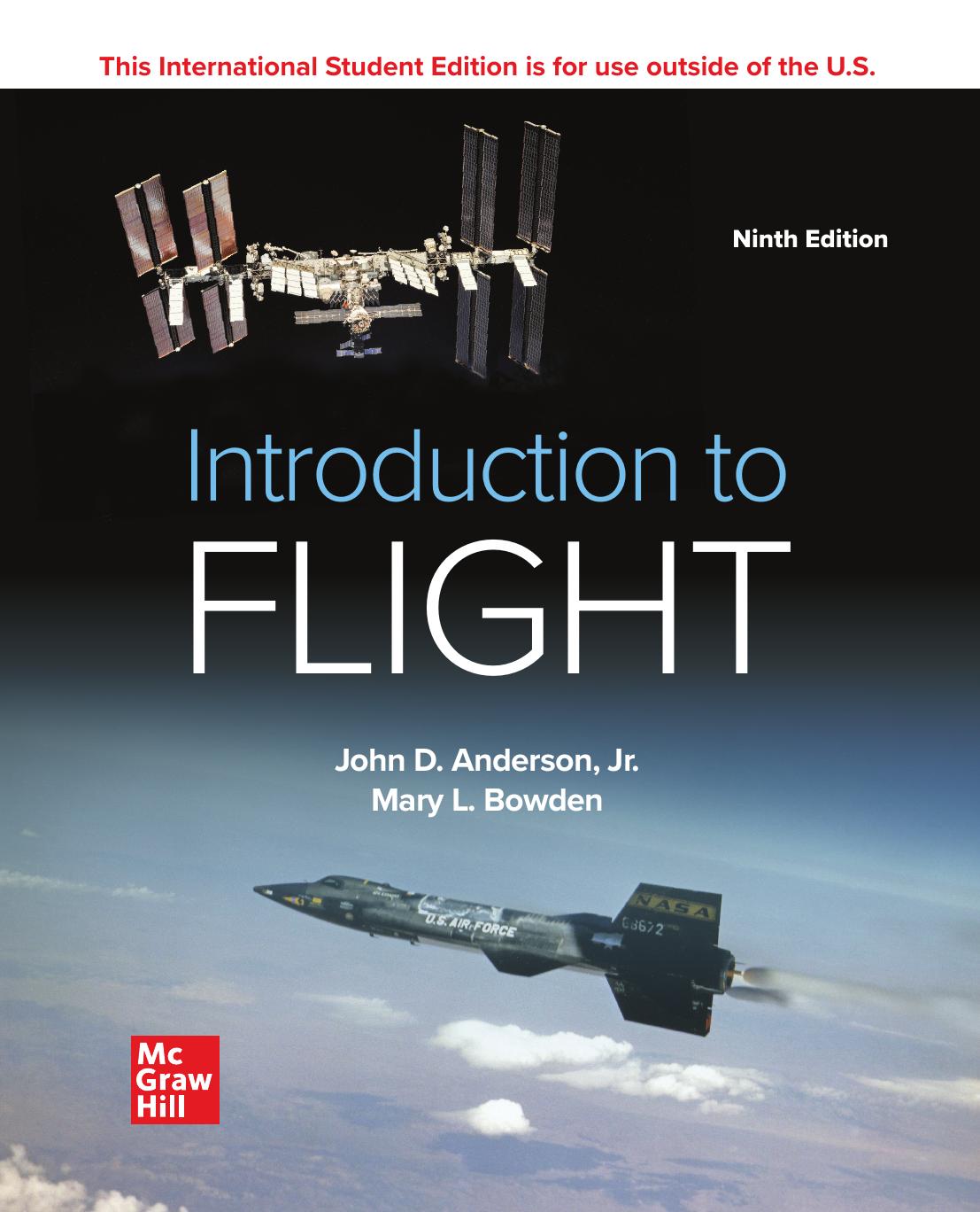 Introduction To Flight 9e Ise 9thise John D Anderson Jr Mary L Bowden