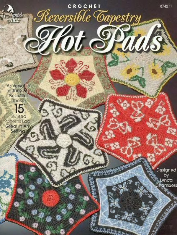 Crochet Reversible Tapestry Hotpads Lynda Chambers