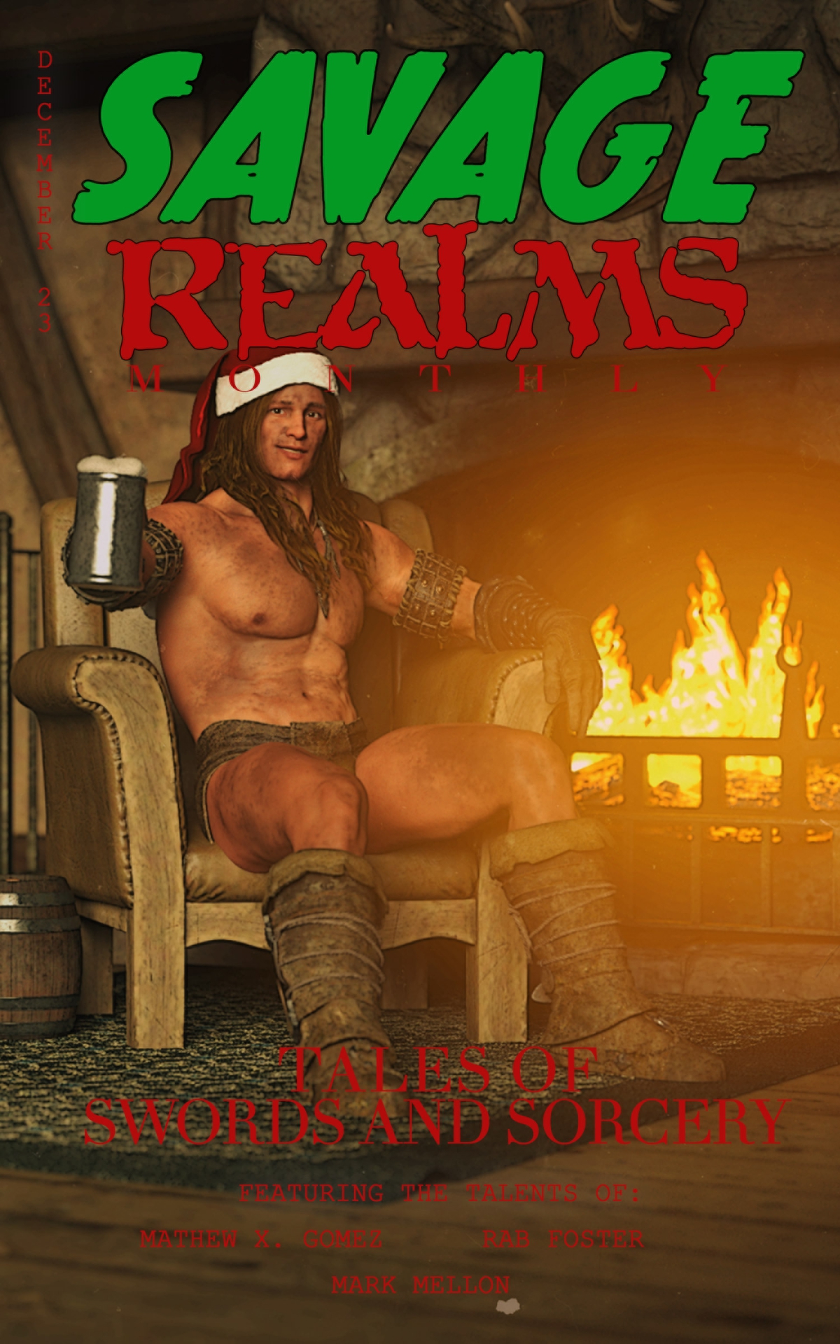 Savage Realms Monthly December 2023 A Collection Of Dark Fantasy Sword And Sorcery Short Adventure Stories Foster