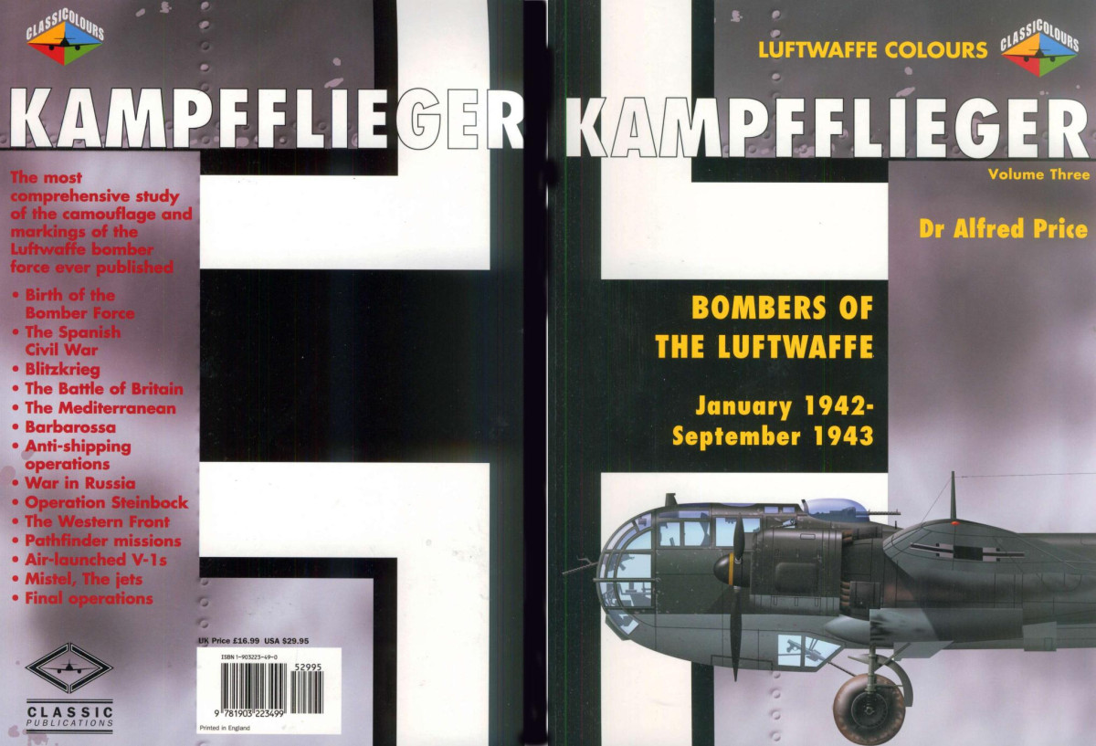 Kampfflieger Vol 3 Bomber Of The Luftwaffe January 1942 September 1943 1st Edition Alfred Price